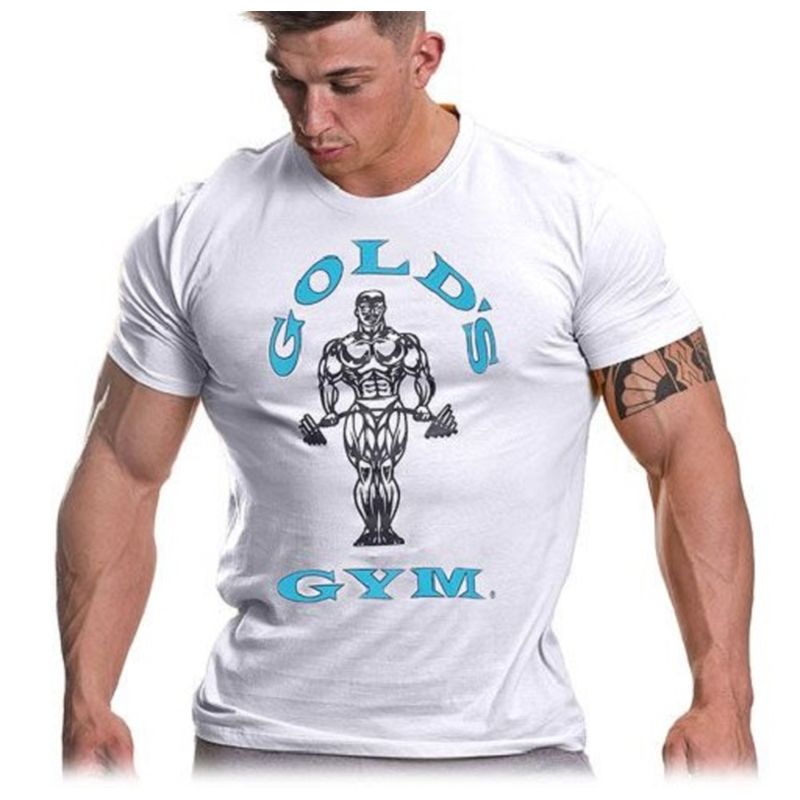 Golds Gym GGTS002 T-Shirt Muscle Joe - White/Blue