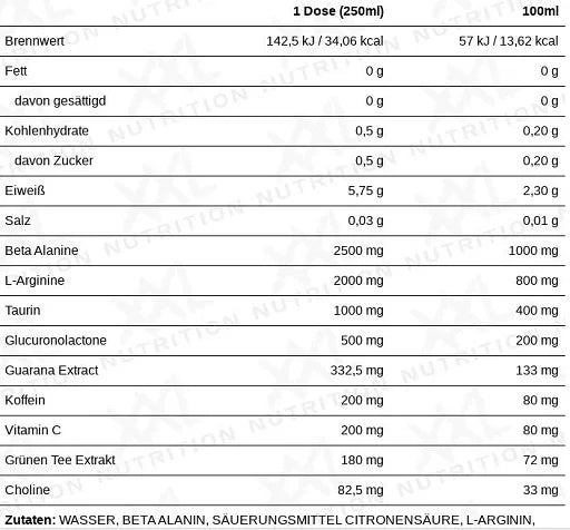 XXL Nutrition Venom Drink 6er